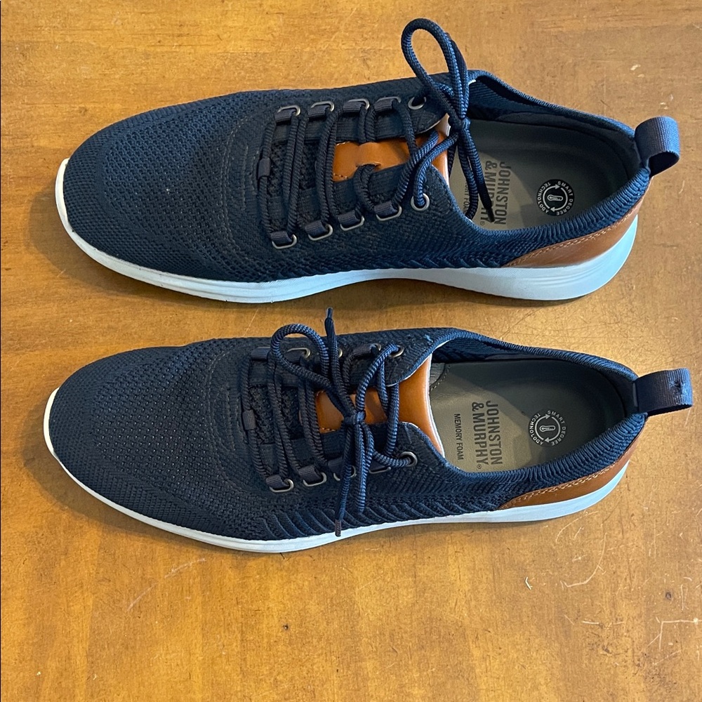 Johnston & Murphy Men's Navy and Brown Sneakers